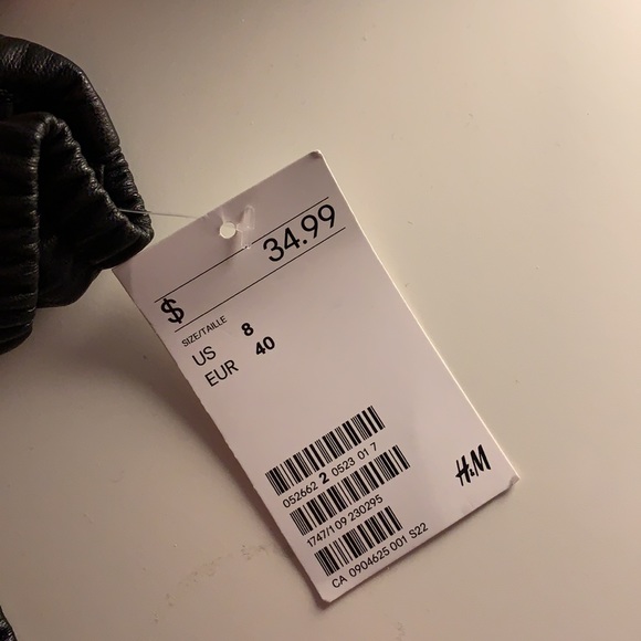 NWT H&M FAUX LEATHER JOGGERS - Picture 5 of 5